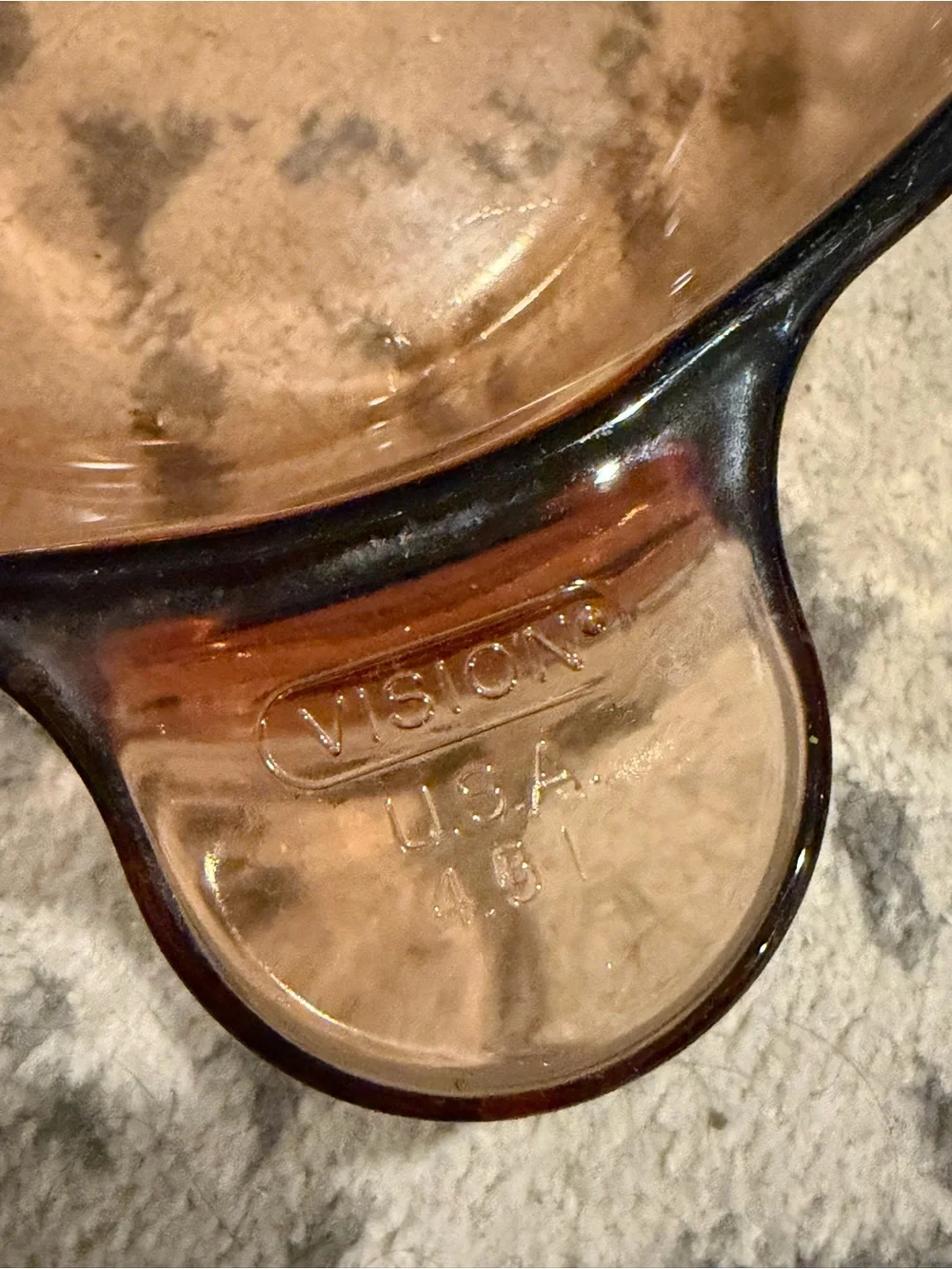 Amber Glass Two-Handle Serving Bowl - Home Kitchen